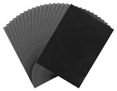 Image de Papier à charbon - 100 feuilles de papier de transfert à graphite - Pour le report et le dessin - Format A4, couleur noire