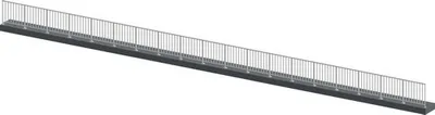 Produktbild von Pertura Geländerset Triton Aluminium anthrazit Bodenmontage 19 m
