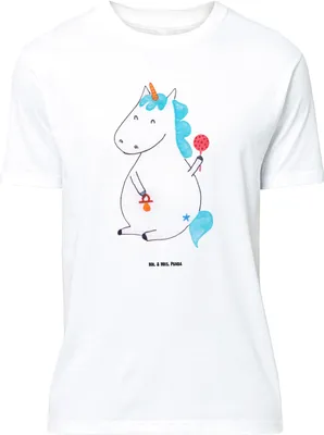Produktbild von Mr. & Mrs. Panda Größe L T-Shirt Einhorn Baby - Weiß - Geschenk, Eltern, Unicorn, Geburt, Einhörner, mit Spruch, Shirt, Mutter, Tshirt