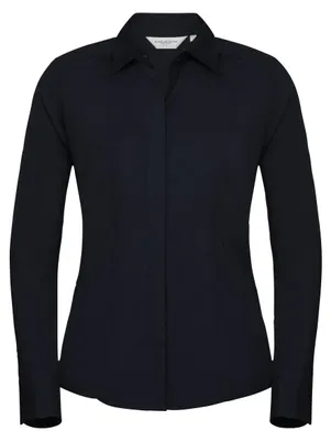 Immagine prodotto di Russell Collection - Camicia da donna a maniche lunghe LT4382 (L) (blu scuro)
