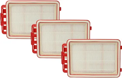Produktbild von vhbw 3 Staubsaugerfilter kompatibel mit Zanussi ZAN4100IW Staubsauger - HEPA-Filter Rot Weiß
