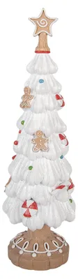 Produktbild von Clayre & Eef Weihnachtsdekorationsfigur Weihnachtsbaum Ø 12x38 cm Weiß Kunststoff