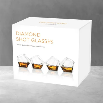 Immagine prodotto di Thumbs up! 2000097 Mad Monkey - Shot Gläser "Diamond" (4er Set) transparent