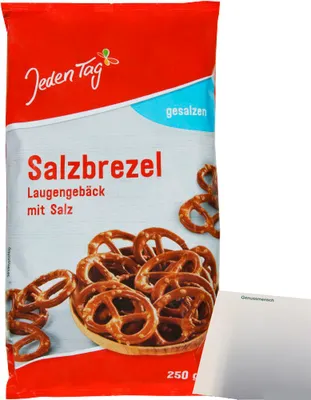 Produktbild von Jeden Tag Salzbrezel (250g Packung) + usy Block