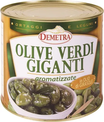 Produktbild von Grüne Riesenoliven mit Kräutern 2,5 kg - Demetra