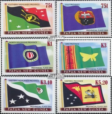 Produktbild von Briefmarken Papua-Neuguinea 2005 Mi 1150-1155 (kompl.Ausg.) postfrisch Flaggen