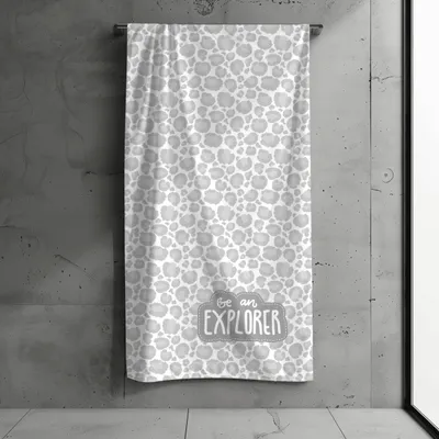 Produktbild von Badetuch, Strandtuch Kinder, Kollektion "FERNWEH", Leo grau 70x140 cm, Baumwolle & Mikrofaser Mix, Schnelltrocknend