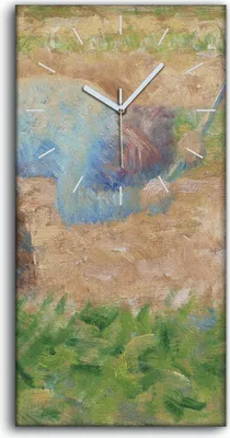 Produktbild von Wohnzimmer-Bild Leinwand Uhr Geräuschlos Kunstdruck 30x60 Mann mit Hacke - weiße Hände