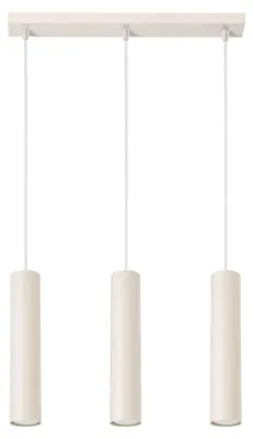 Produktbild von Pendelleuchte Metall H: max. 98 cm Beige GU10 3-flammig länglich Modern Hängelampe