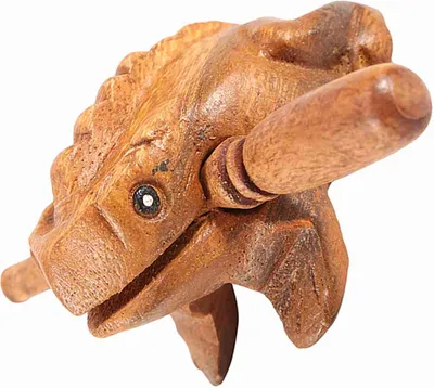 Image de Thailand Traditional Craft Wooden Lucky Frog Croaking Musical Instrument Home Office Decor #1