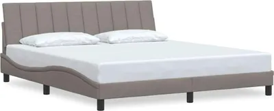 Zdjęcie produktu dla Rama Łóżka Bez Materaca, Hanko, Taupe, 180X200 Cm, Obita Tkaniną Lumarko!