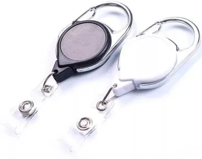 Produktbild von 2x Ausweisjojo Jojo Zipper Ausweis Halter Kartenhalter Schlaufenclip Aufrollmechanismus Schlüsselanhänger