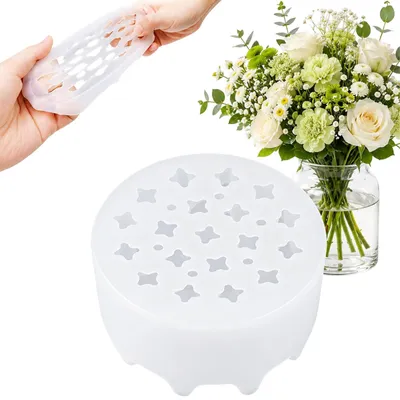 Produktbild von Silikon-Blumenarrangementgitter - Flexibler Blumenhalter für Vasen - Wasserdicht und wiederverwendbar für DIY-Blumenarrangements