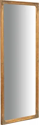Produktbild von Lange wandspiegel 140x50x4 cm, Wandspiegel groß mit Holzrahmen, Ganzkörperspiegel, Gold
