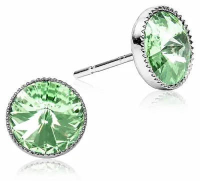 Produktbild von LUISIA® Solitär Ohrstecker "Joy" mit Kristallen von Swarovski® | Chrysolite