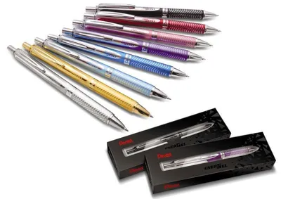 Image de Biros de 0,7 mm Pentel Bl407 Energel argenté