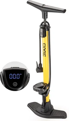Productafbeelding van Staande fietspomp - Digitale manometer - Tot 140 psi - Voor Presta en Schrader