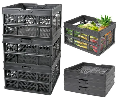 Image de EasyFold, caisses pliables et robustes, caisse pliante, panier pliant, 27 l