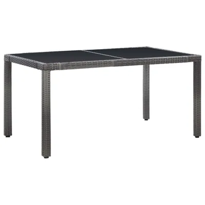 Produktbild von vidaXL 7-tlg. Garten-Essgruppe Poly Rattan Grau