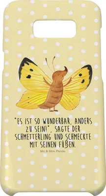 Produktbild von Mr. & Mrs. Panda Samsung Galaxy S8 plus Handyhülle  Schmetterling Zitronenfalter - Gelb Pastell - Geschenk, Motivation, Hülle, Liebe, Lustige Sprüche, Handy, Case, Cover