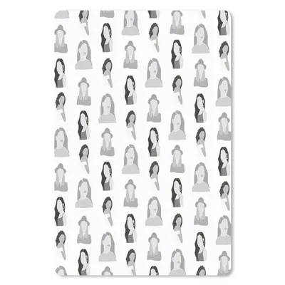 Produktbild von MuchoWow® Mauspad Mousepad Hintergrund - Frau - Schwarz - Weiß 18x27 cm - Mousepads - Maus Mat - Pad - Mausunterlage