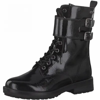 Produktbild von Tamaris Damen Stiefeletten Schnürung Reißverschluss  1-26282-27, Größe:38 EU, Farbe:Schwarz