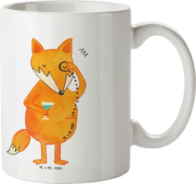 Produktbild von Mr. & Mrs. Panda Pott Fuchs Lord - Weiß - Geschenk, Cocktail, Neugierig, Kunststoffbecher, Motivation Spruch, Trinklernbecher, Kinderbecher, Lustig, Schick, Plastikbecher