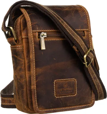 Imagen del producto de PTN 504-TMH-5870: Bolso de cuero color marrón oscuro