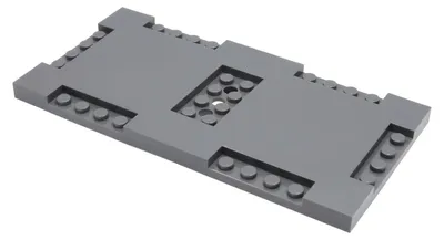 Immagine prodotto di LEGO, mattoncino grigio scuro modificato 8 x 16 x 2/3 (71772) – nuovo