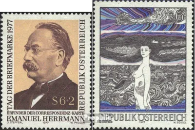 Produktbild von Briefmarken Österreich 1977 Mi 1563,1564 (kompl.Ausg.) postfrisch Tag d.Briefmarke