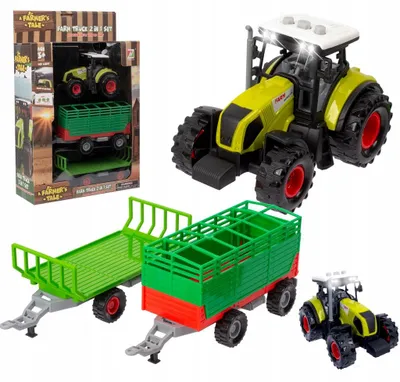 Produktbild von QULKI Farm Truck 2 in 1 Traktor mit 2 Anhängern
