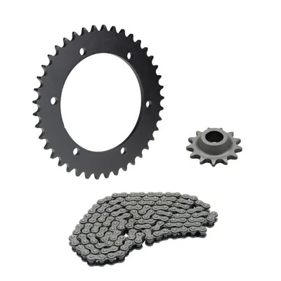 Zdjęcie produktu dla Zestaw łańcuchów 3-częściowy czarny 13/41 zębów do Hercules RX9 / Ultra 80 AC LC RS