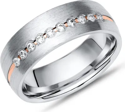 Produktbild von Teilpolierter Damenring 925er Silber R8580cz
