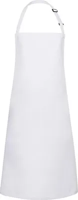 Produktbild von Karlowsky Latzschürze BASIC mit Schnalle 75 x 90 cm unisex Polyester/Baumwollmix Weiß