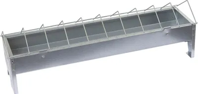Obrázok produktu pre Kerbl Futtertrog für Hühner L x B x H 50 cm x 10 cm x 13 cm, aus Eisen, silber