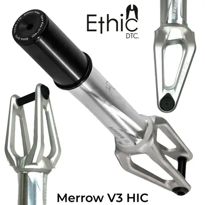 Produktbild von Ethic DTC Merrow V3 8/12Std Stunt-Scooter Gabel HIC Raw Silber