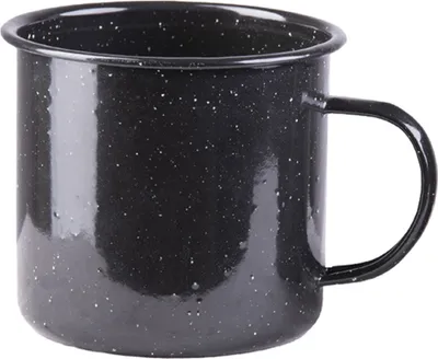 Produktbild von Schwarze Emaille Tasse 680 ml, doppelt beschichtet, H 10,5 cm, Ø 11,5 cm