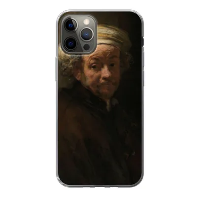 Produktbild von MuchoWow® Handyhülle Schutzhülle Hülle für iPhone 12 Pro Selbstbildnis als Apostel Paulus - Gemälde von Rembrandt van Rijn Silikon Softcase Handy Hülle - Abdeckung