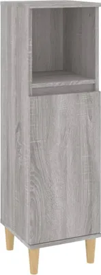 Produktbild von vidaXL Badschrank Grau Sonoma 30x30x100 cm Holzwerkstoff