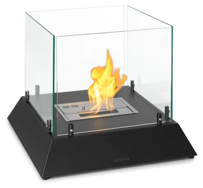 Produktbild von Klarstein Tischkamin Indoor, Tragbarer Ethanol Tischkamin, Bioethanol Kamin mit 4-6H Brenndauer, 2,2kW Tischkamin Ethanol Innen, Geruchsneutrales & Rauchfreies Tischfeuer Indoor, 48x48x40cm