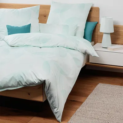 Produktbild von Janine Mako-Satin Bettwäsche Milano 45125-02 türkisblau 135x200 cm + 80x80 cm