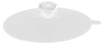 Produktbild von INF Diamant-Silikon-Becherdeckel 11cm, staub- und auslaufsicher, 2er-Set Weiß