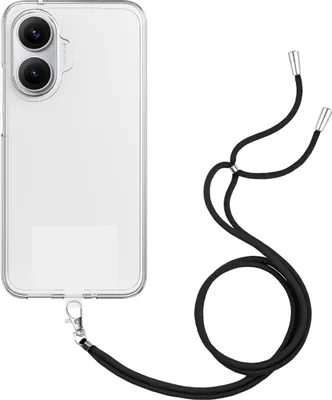 Image de Cazy Coque avec Cordon compatible avec Xiaomi Poco F7 Coque avec Cordon – Coque Flexible – Transparent
