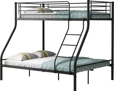 Zdjęcie produktu dla Łóżko piętrowe Trixie 90x200 i 140x200 - metalowe - czarny mat