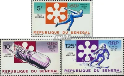 Produktbild von Briefmarken Senegal 1972 Mi 479-481 (kompl.Ausg.) postfrisch Olympische Winterspiele