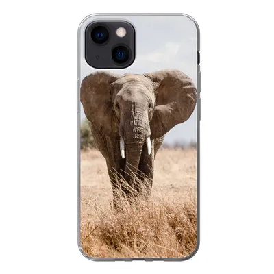 Produktbild von MuchoWow® Handyhülle Schutzhülle Hülle für iPhone 13 mini Elefant - Natur - Tiere - Porträt Silikon Softcase Handy Hülle - Softcase