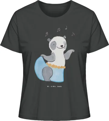 Produktbild von Mr. & Mrs. Panda Basic Shirt Damen Panda Bauchtanz Größe L - Anthrazit - Geschenk, Baumwoll T-Shirt, Oberteil, Tanzen, Orientalischer Tanz