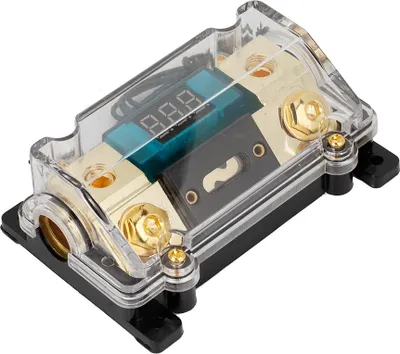 Immagine prodotto di Portafusibili di alimentazione audio per auto, blocco di distribuzione stereo, display digitale (150 A)