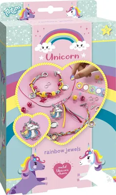Obrázek produktu pro Totum Unicorn Rainbow Jewels, Sada na vrobu perk pro dti, 5 rok/roky, Vcebarevn