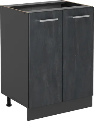 Produktbild von Küchenunterschrank Vicco R-Line Schwarz Beton 60 cm ohne Arbeitsplatte, Model 47470